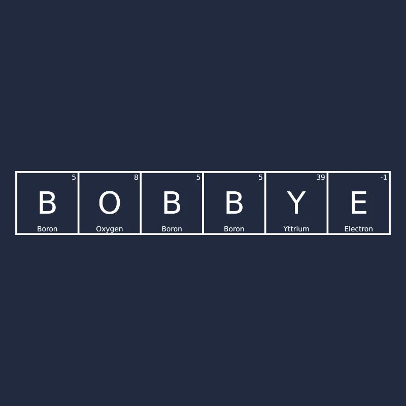 Bobbye Nom Prénom Chimie Tableau périodique Éléments
