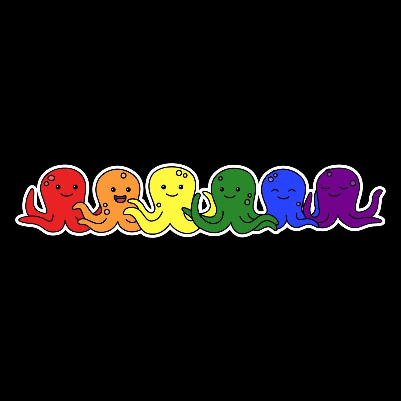 Drapeau LGBT + conception de pieuvre pour les personnes LGBT +