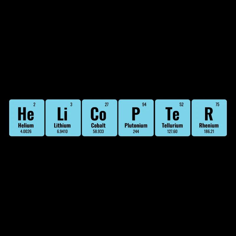 Periodisches System der Elemente Hubschrauberpilot Chop