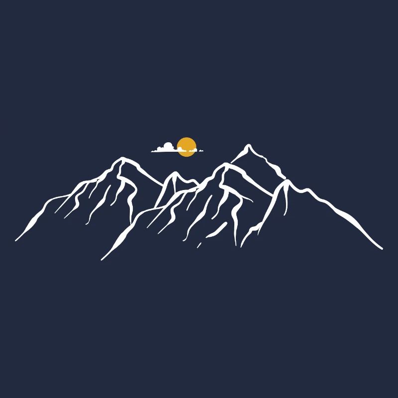 Minimalist Mountain Range Artwork