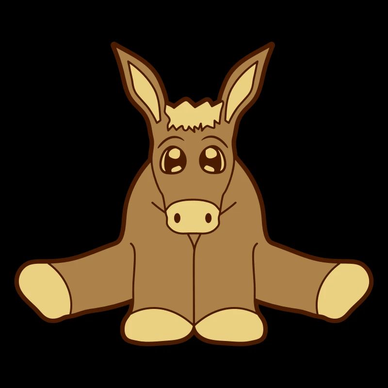 klein baby suess niedlich sitzen esel pferd pony k