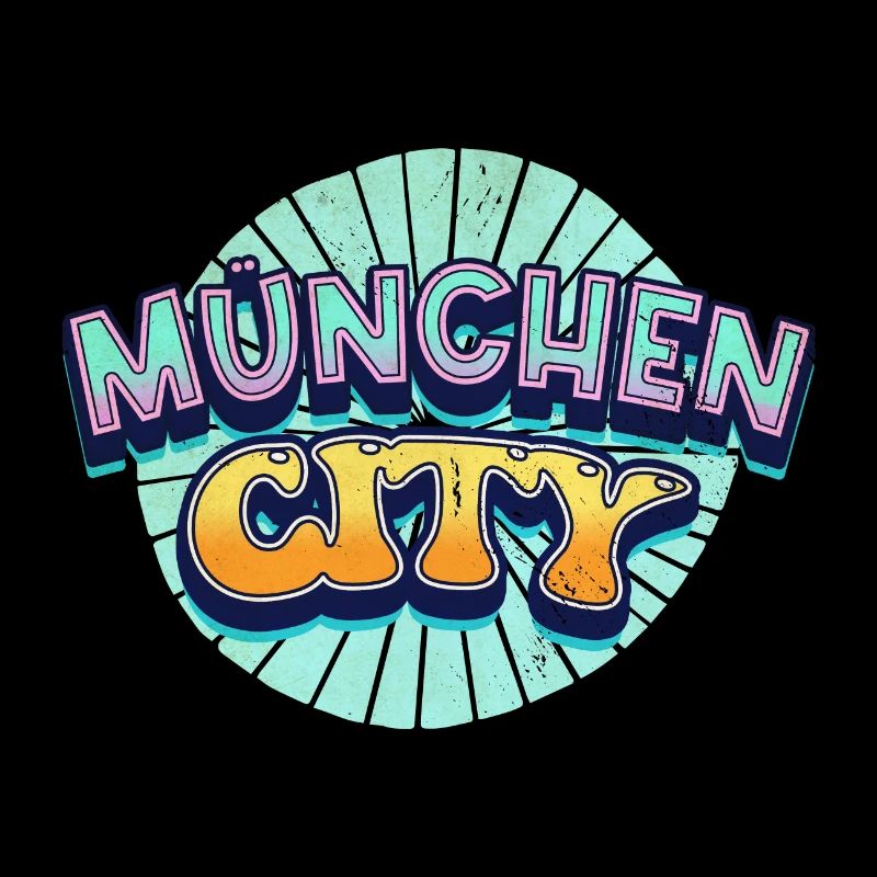 Munich Germany City Font Pop Art Comic