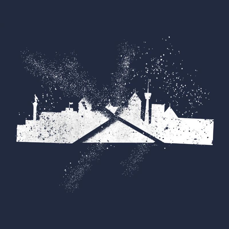 Stuttgart Germany City Skyline Grunge Splash