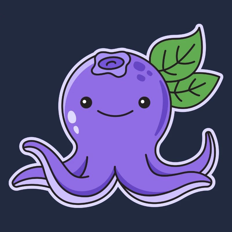 Conception de bleuet pieuvre pour les amateurs de kraken