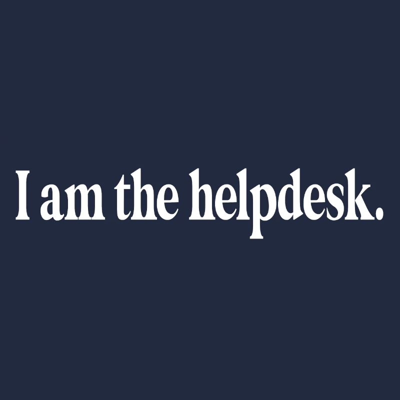 Lustiger Tech-Computer-Programmierer Ich bin der Helpdesk