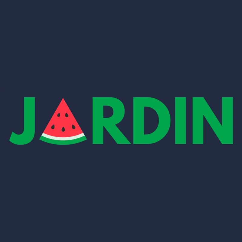 JARDIN logo pastèque vert été soleil fruit