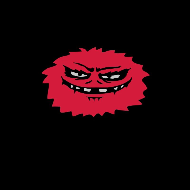 Dangerous hairy comic monster