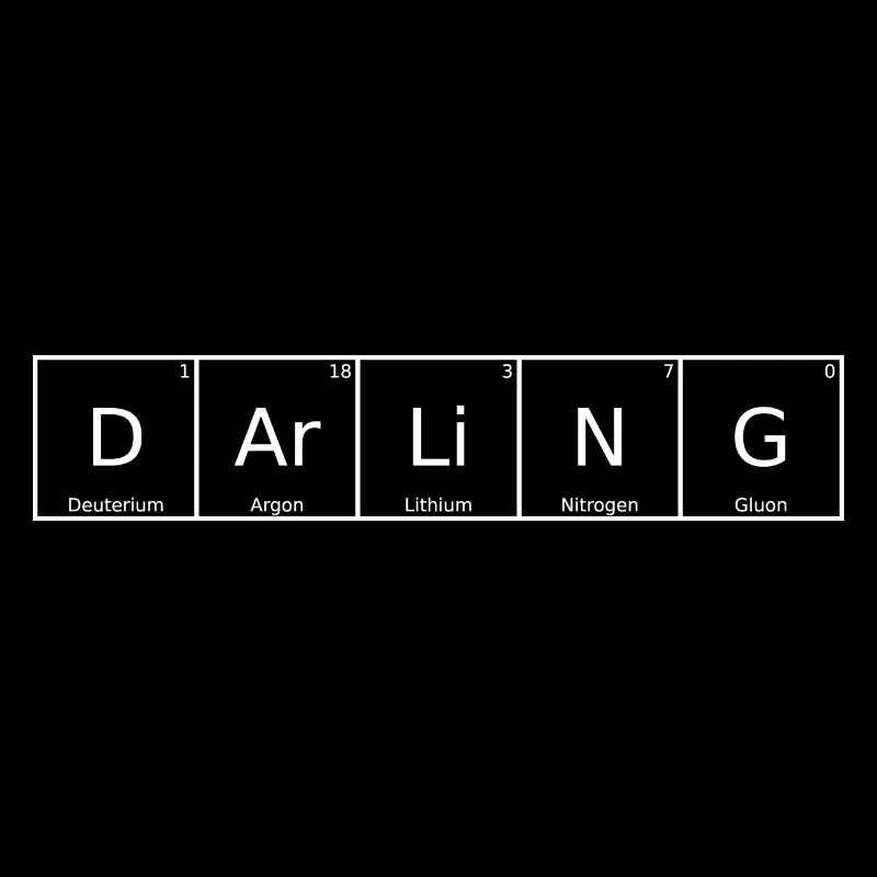 Darling Nom Prénom Chimie Tableau périodique Élément