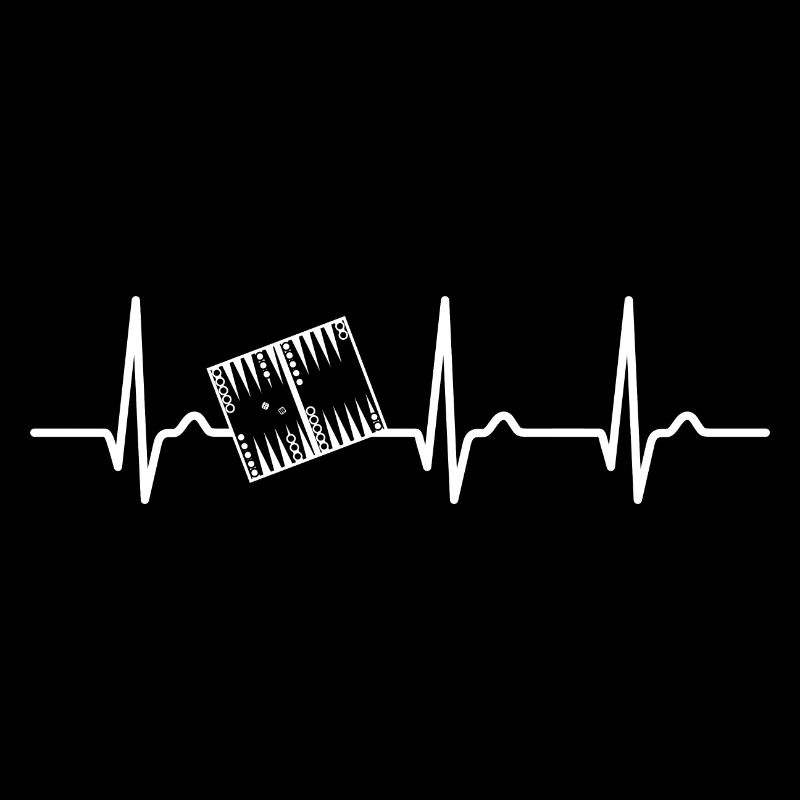 Courbe ECG - Courbe cardiaque - Backgammon - Dés