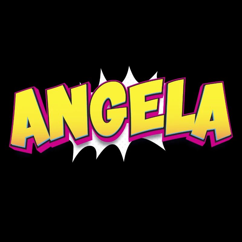 Angela Custom Name Comic Book Style Pop Art,