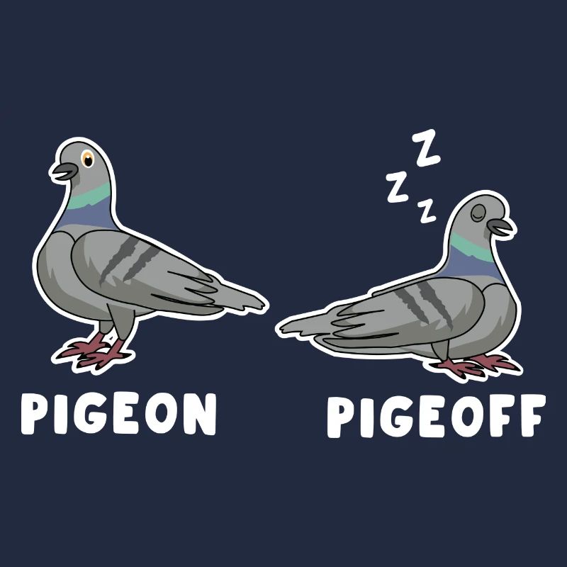 Conception de jeu de mots Sleeping Dove pour les fans de pigeons