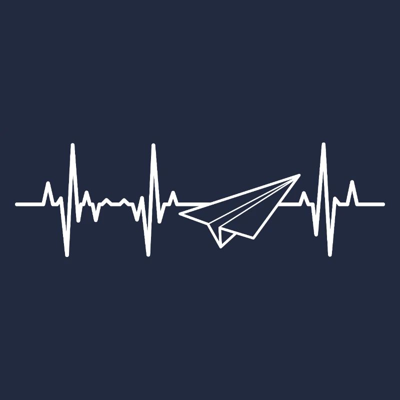 Papierflugzeug Heartbeat