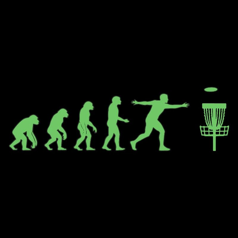 Disc Golf Evolution Lustiger Discgolfer Fliegender Disc