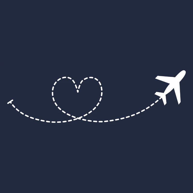 Reiseliebe - fliegendes Herz - Flug ins Glück!