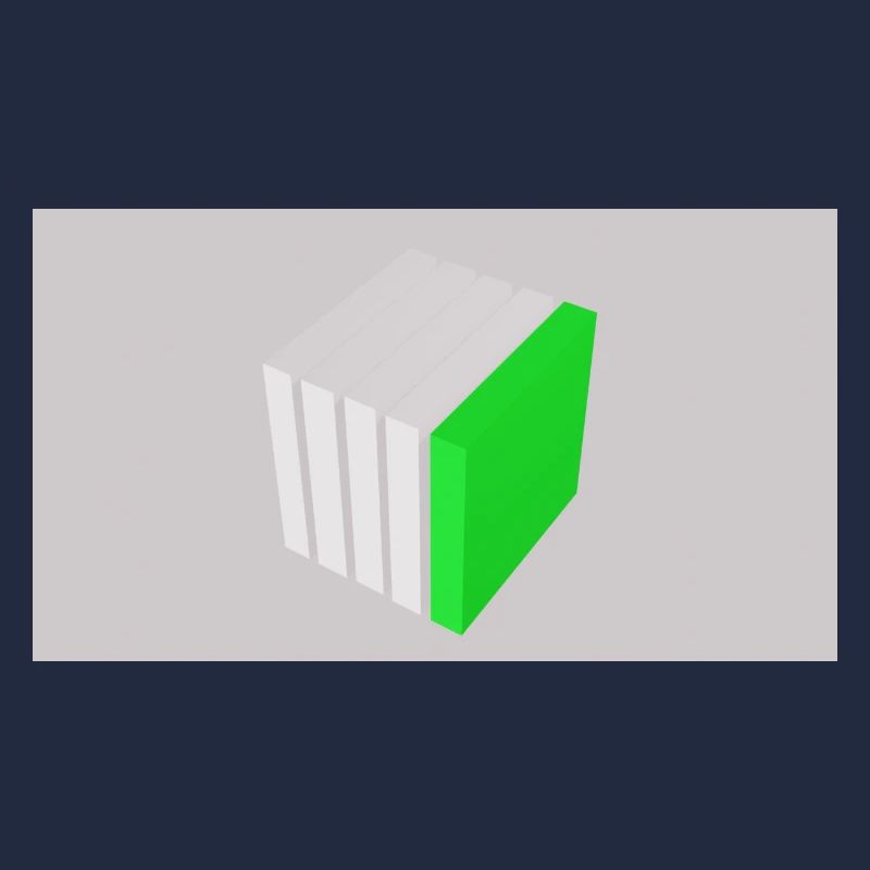 Cube de fendage vert