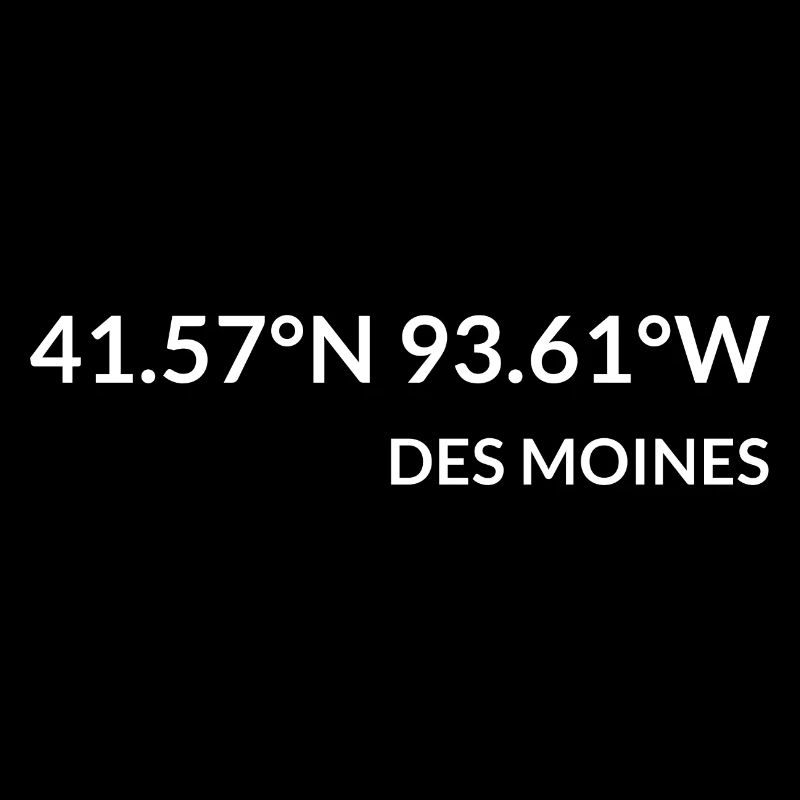 Des Moines, Iowa, USA Coordinates