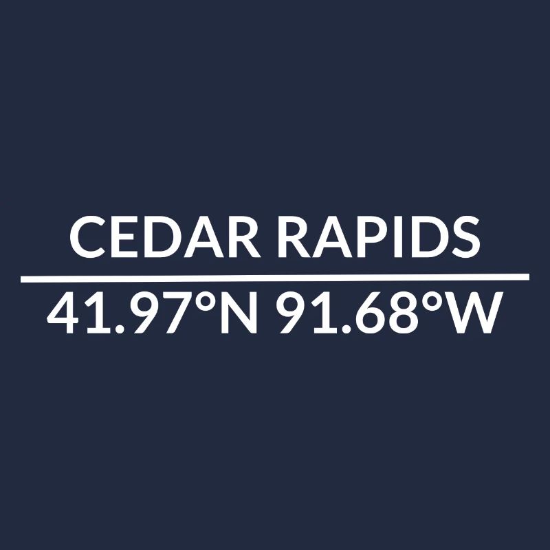 Coordonnées de Cedar Rapids, Iowa, États-Unis