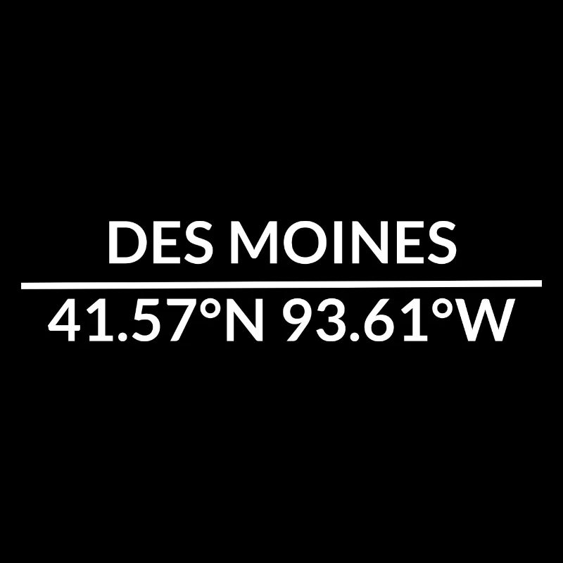 Des Moines, Iowa, USA Coordinates