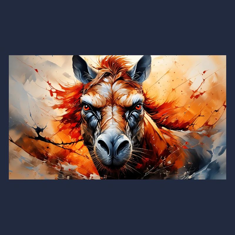 Cute grumpy grouchy animals - horse
