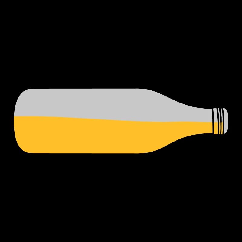 Bouteille de bière couchée