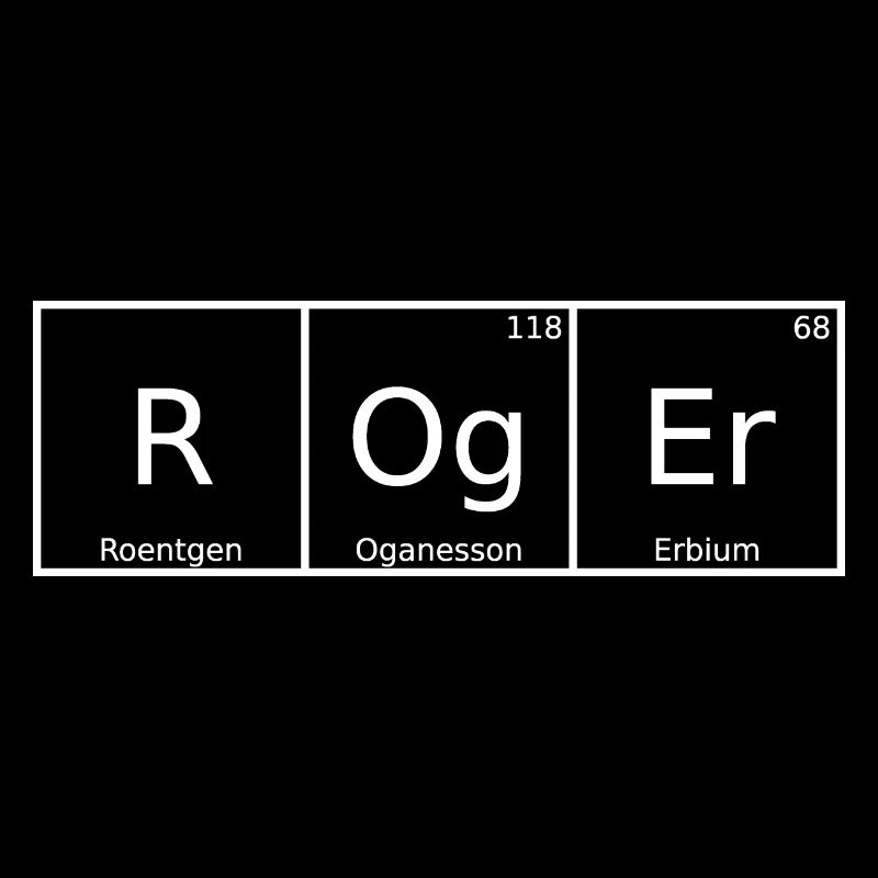 Roger Name First Name Chemistry Periodic Table Elements