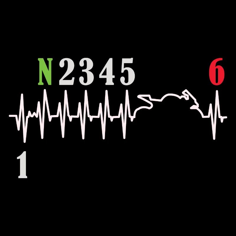 Motorcycle Gear Shift Heartbeat Biker