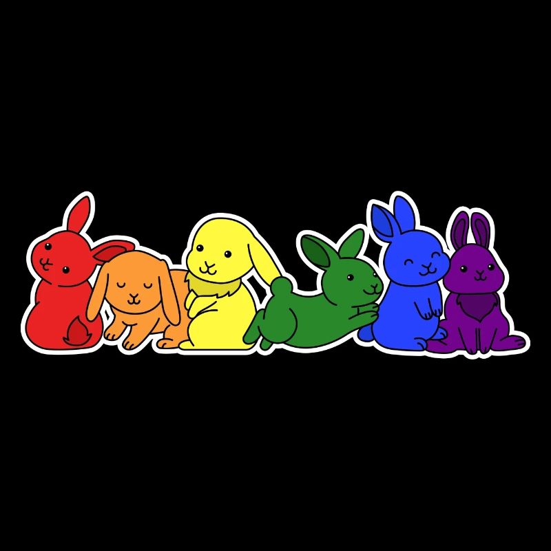Conception de lapin drapeau LGBT + pour les personnes LGBT +