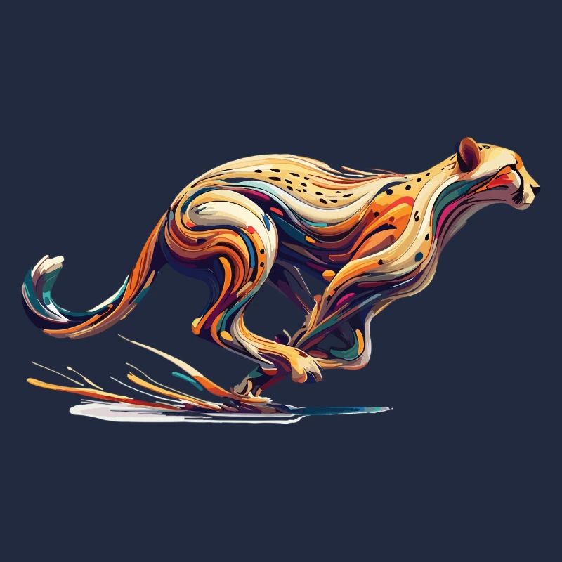 Guépard abstrait coloré