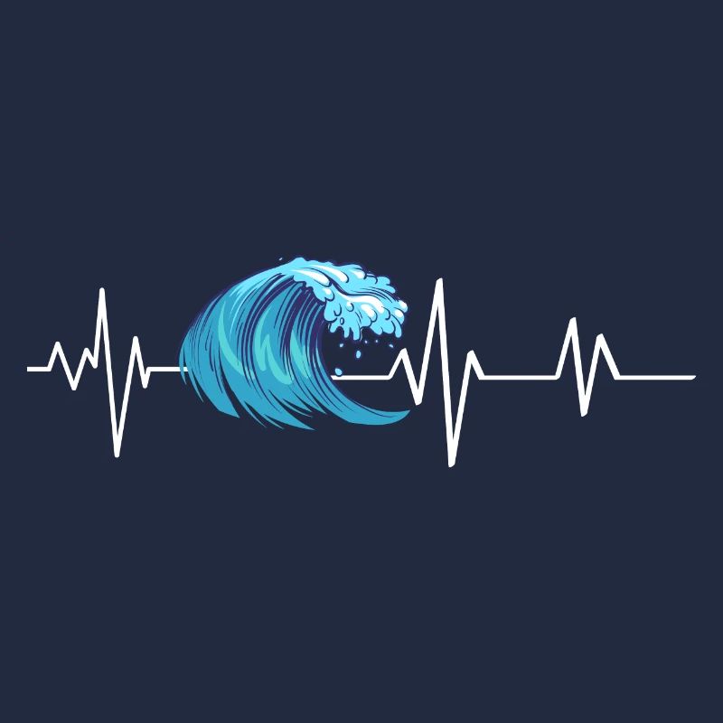 Heartbeat Ocean Wave