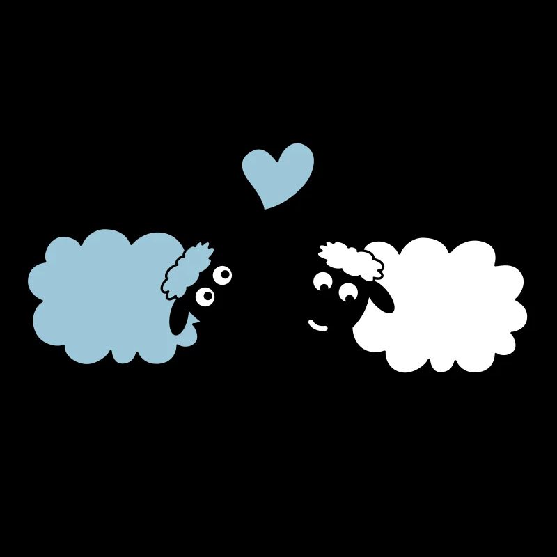 sheep happily in love sheep sheep lamb heart