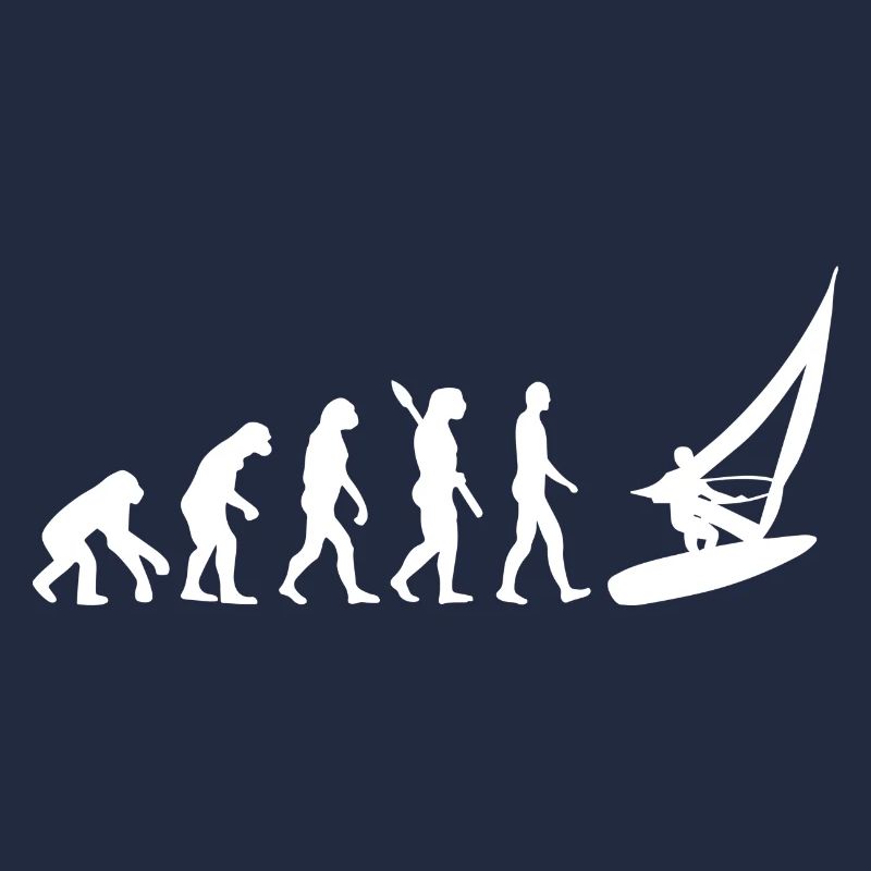 Evolution Graphic Sailboat Captain Sailing Sea Boa