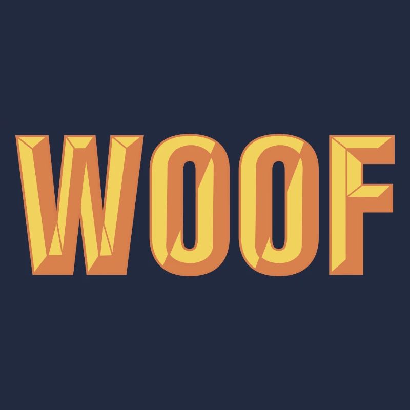 Conception de texte biseauté Woof