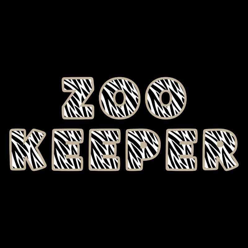 Lettrage Zoo Keeper au design Zebra