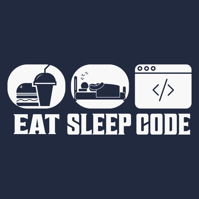Codage logiciel Eat Sleep Code
