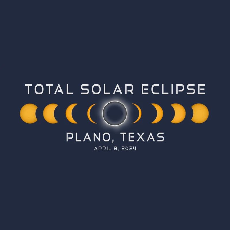 Plano Texas Solar Eclipse 2024 April 8 Souvenir