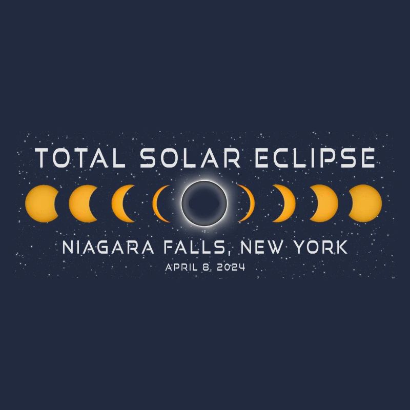 Niagara Falls New York Eclipse de Soleil 2024 8 avril