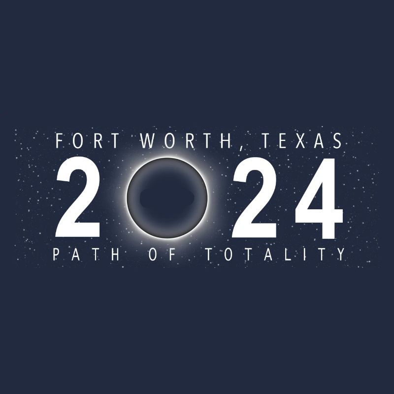 Eclipse de Soleil Fort Worth Texas 8 avril 2024