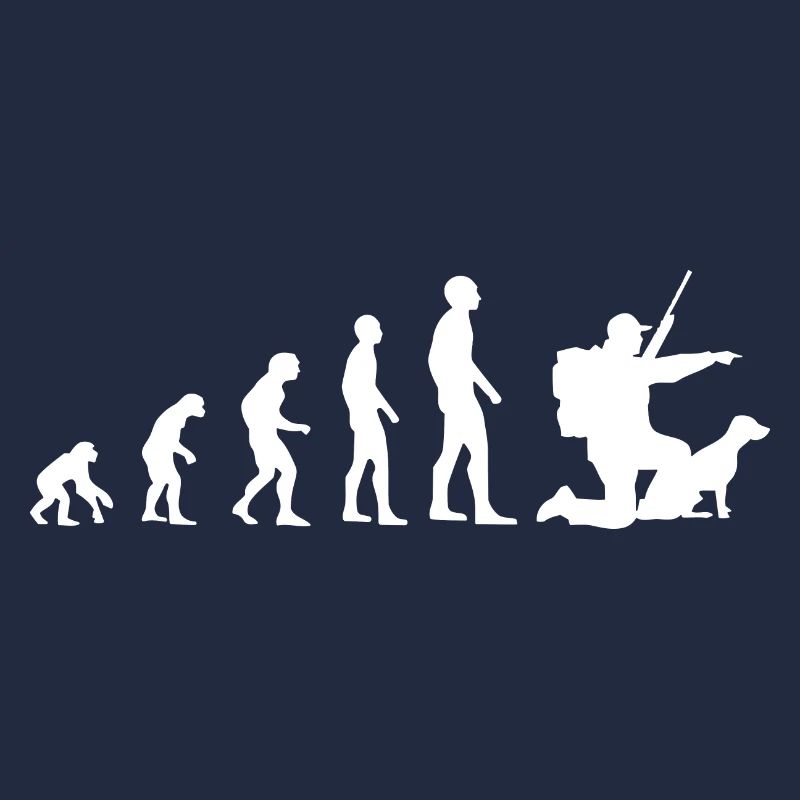 Evolution Jagdmann Humor Jäger Lustig