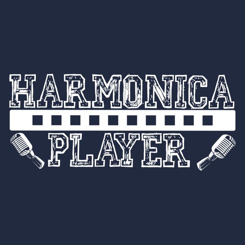 Harmonica player blanc pour harmoniciste