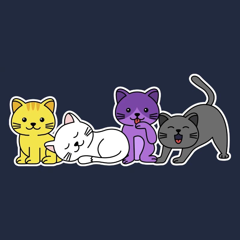 Non-binary flag cat design for proud Enbys