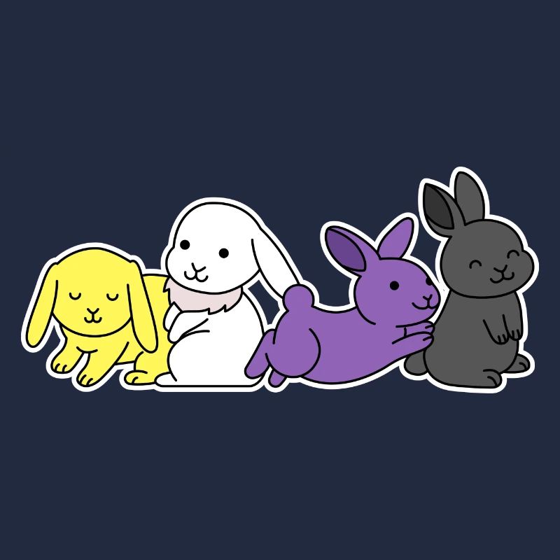 Nonbinary Flag Bunny Design for Proud Enbys