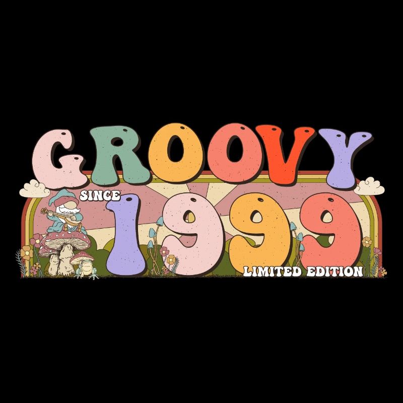 Groovy seit 1999 Retro Hippie 24. Geburtstag