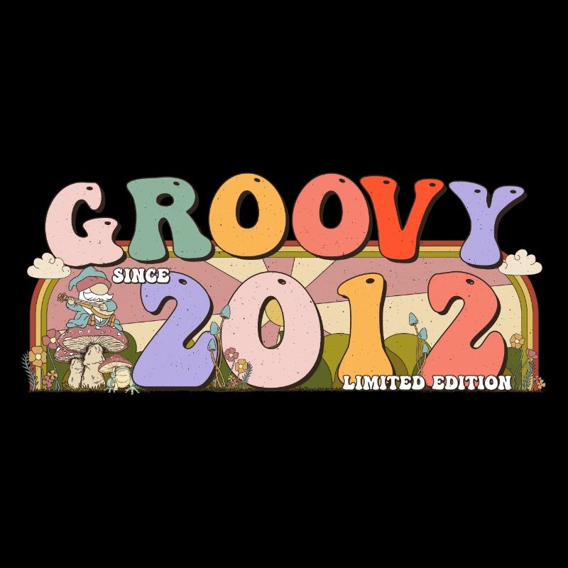 Groovy seit 2012 Retro Hippie 11. Geburtstag