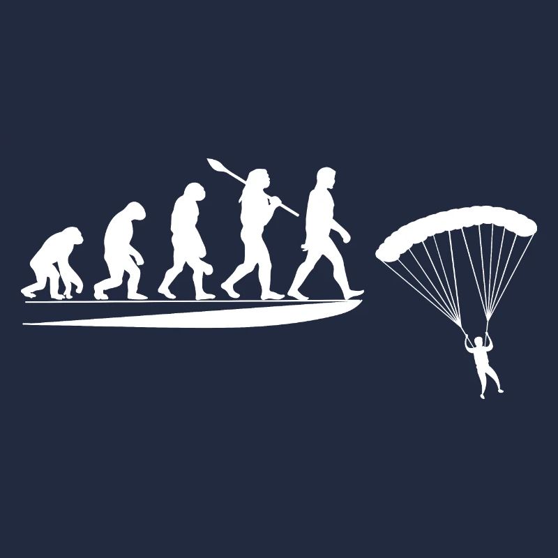 Parachute Évolution du Singe Au Parachutiste