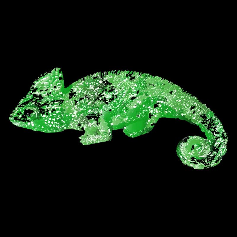 Chameleon in an unmistakable design
