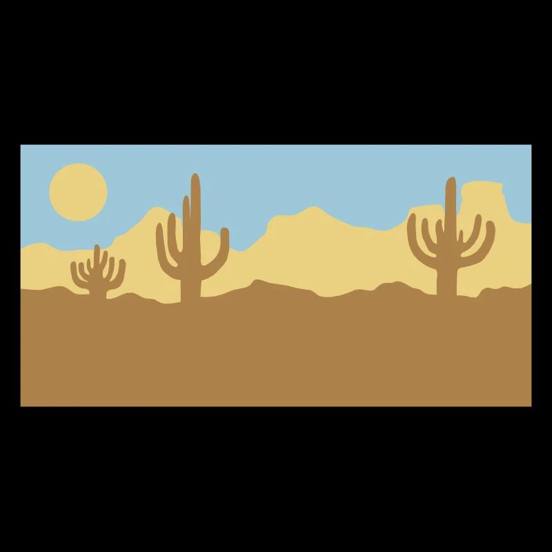 Desert Landscape Silhouette Skyline