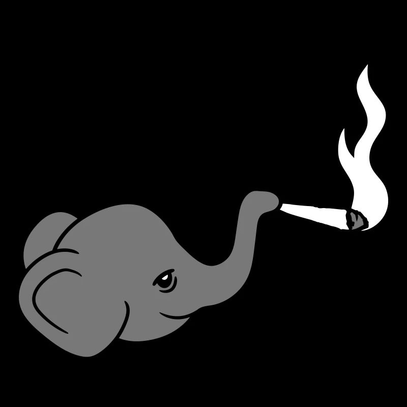 tête d'éléphant bekiff kiffen joint lapidé mauvaise herbe ca