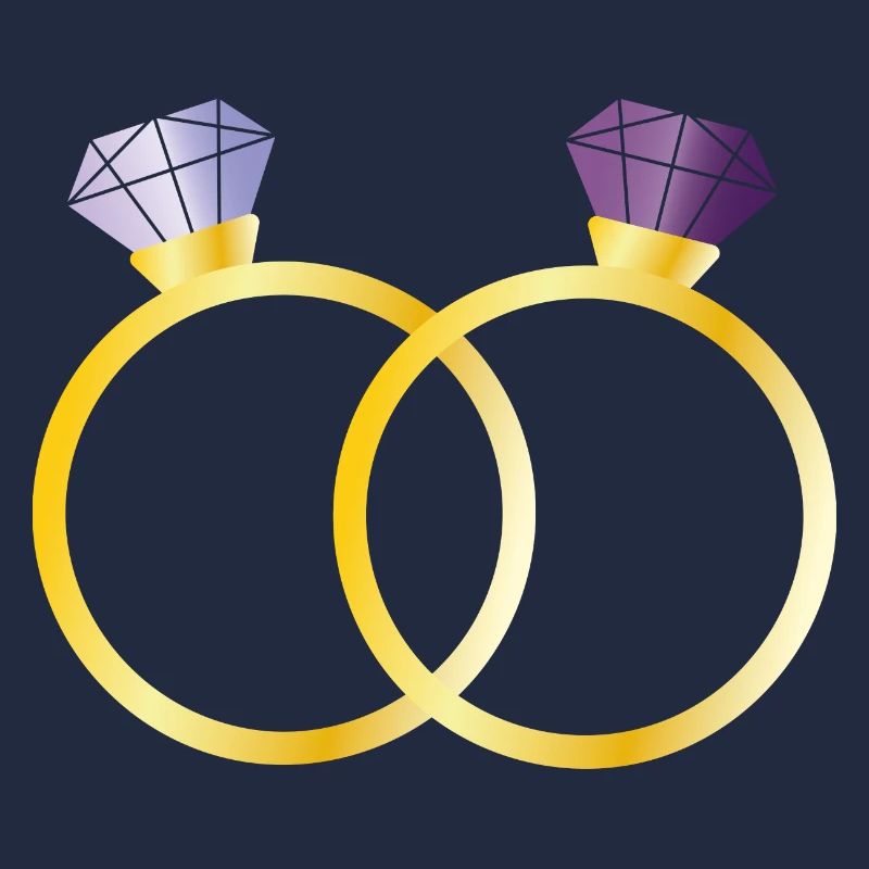 Deux bagues avec diamants violets