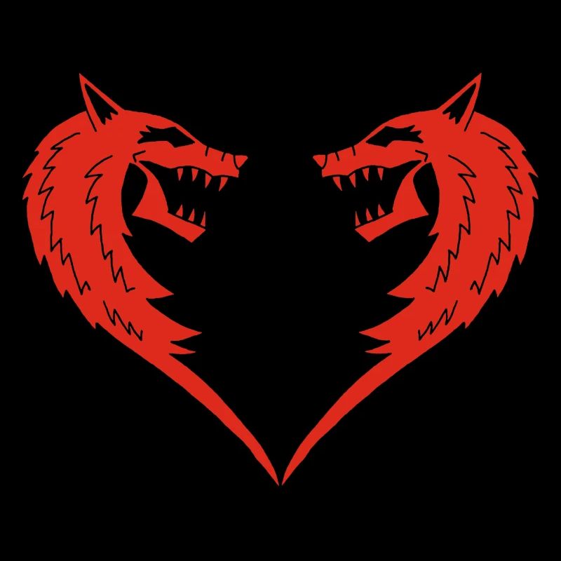 Coeur de loup rouge