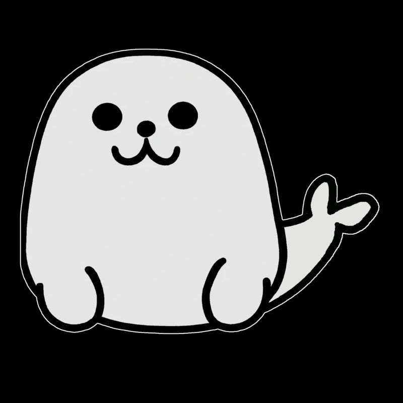 Mignon phoque blanc charmant